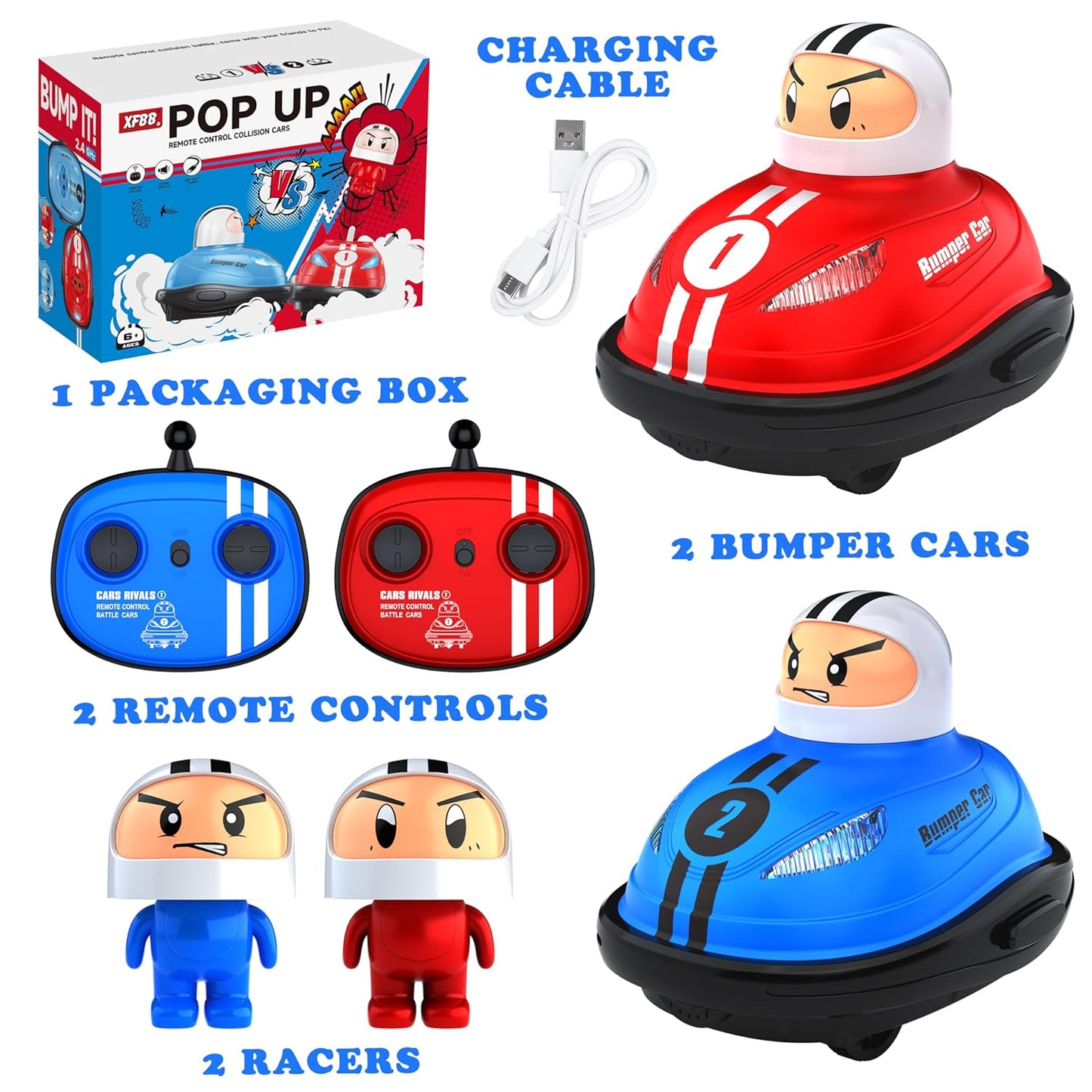 Remote Control Collision Cars - POP UP - Christmas Holiday Gift Toy - India