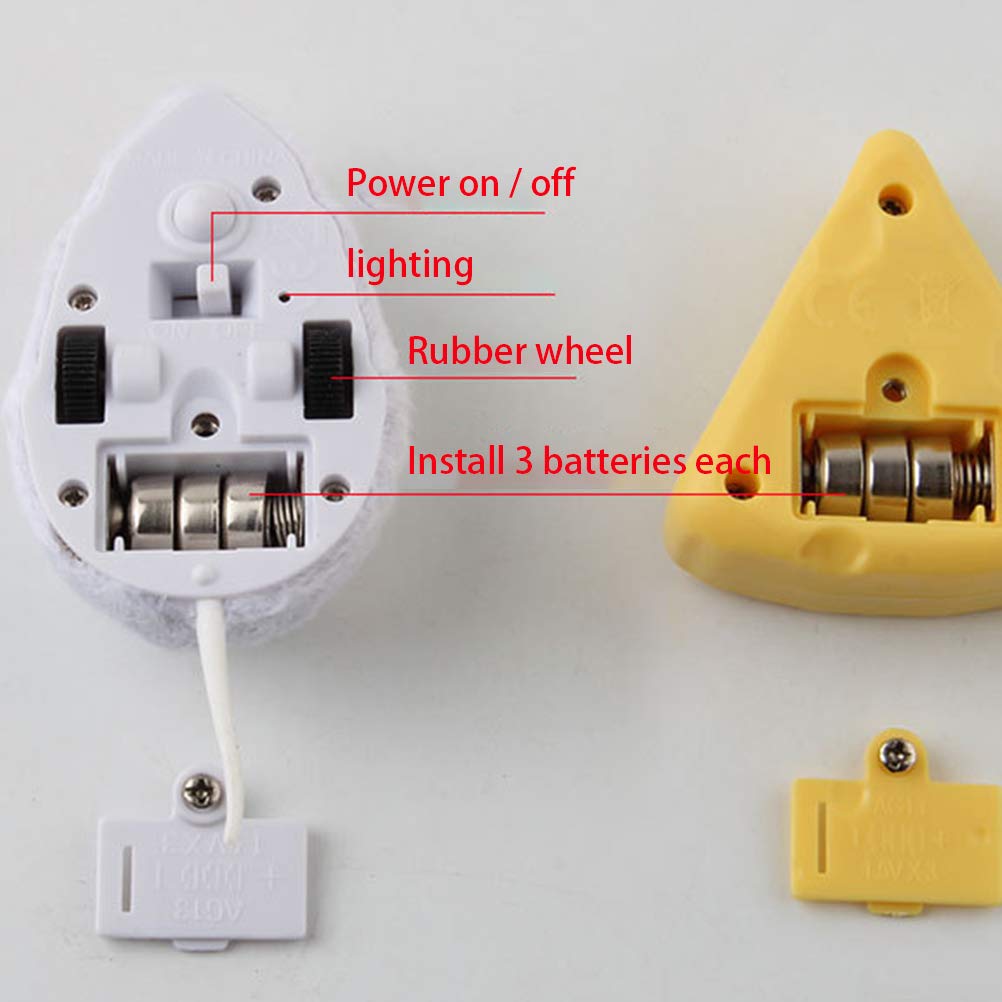 Remote Control Mouse for Cats, Electric Plush Mouse with Cheese Remote Control, Cat Toy